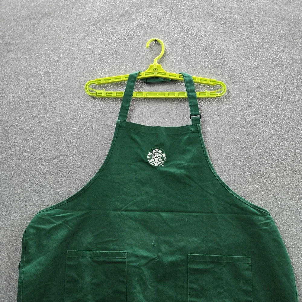 Starbucks Men Apron Green Embroidered Logo‎ Workwear